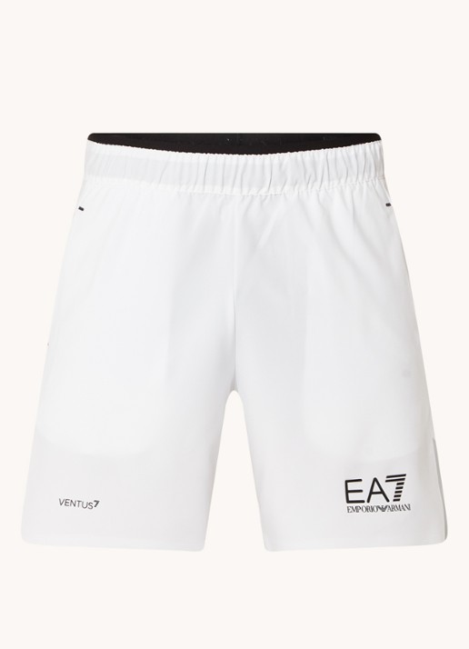 Armani Trainingsshorts met logoprint en steekzakken  - voorkant 2 wit