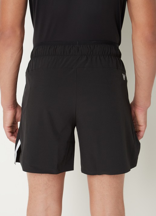Armani Trainingsshorts met logoprint en steekzakken  - achterkant 5 zwart