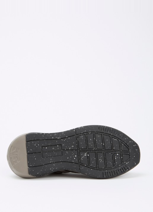 Armani Travel Essentials sneaker met leren details - detail 4 donkergrijs