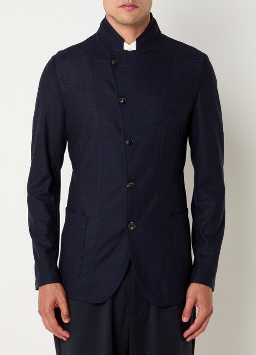 Armani Vest van scheerwol met gemêleerd dessin