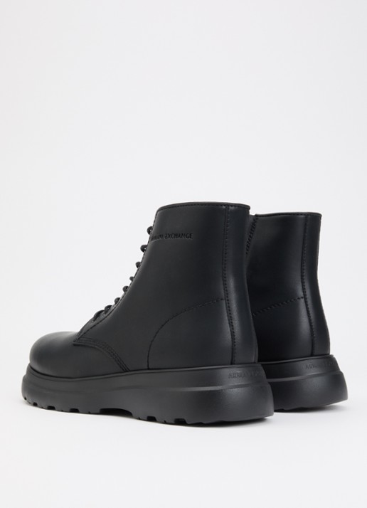 Armani Veterboot van leer - achterkant 4 zwart