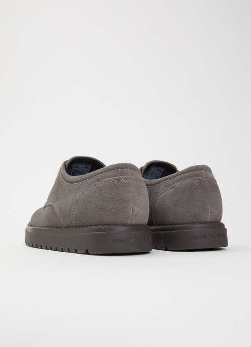 Armani Veterschoen van suède - achterkant 2 donkergrijs