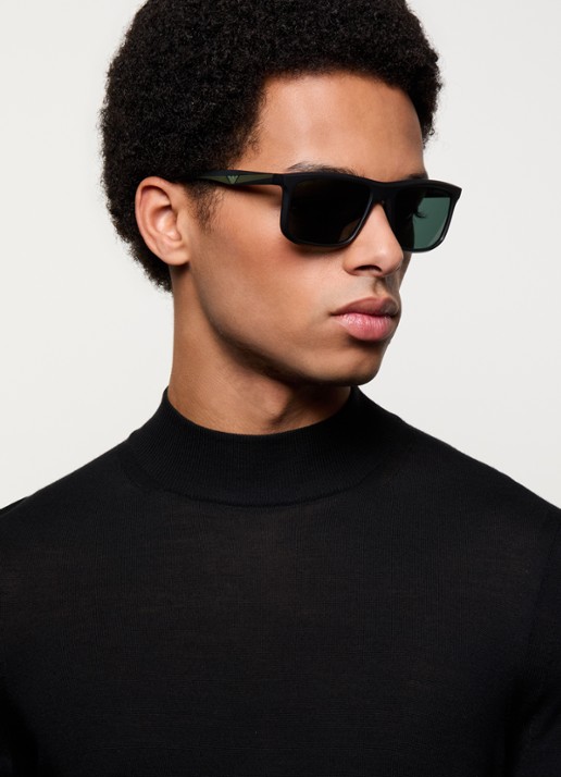 Armani wayfarer zonnebril EA4234U - voorkant 2 zwart