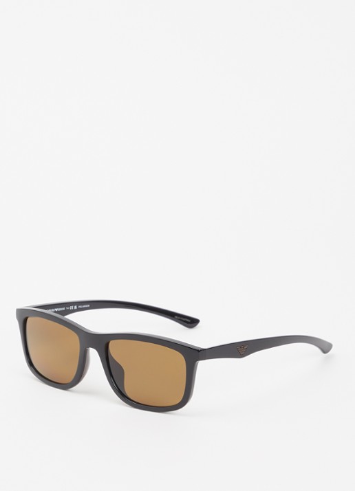 Armani Wayfarer zonnebril EA4277U - voorkant zwart