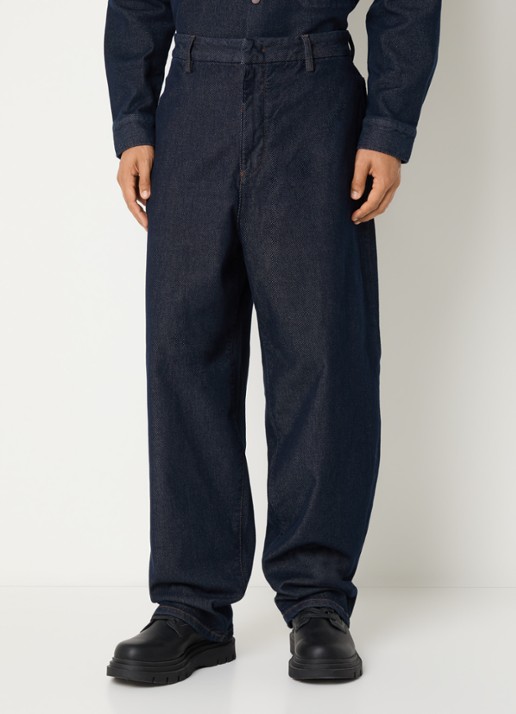 Armani Wide leg jeans met donkere wassing