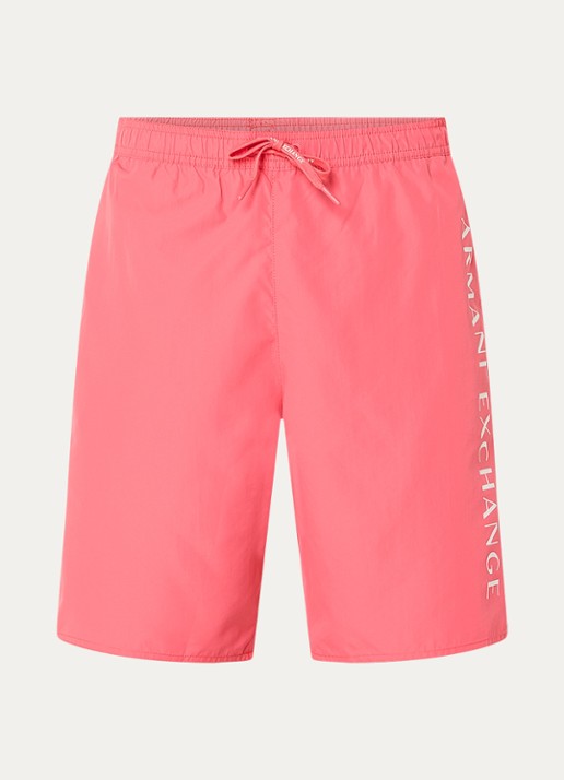 Armani Zwemshort met logo en steekzakken - voorkant 3 koraal