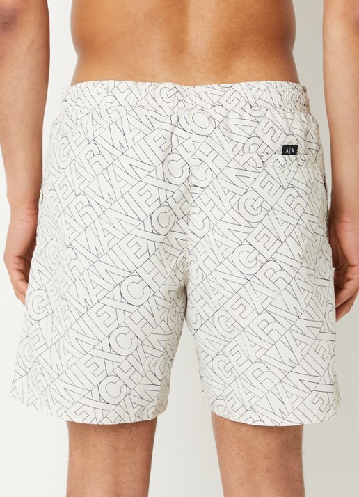 Armani Zwemshort met logo - achterkant ivoor