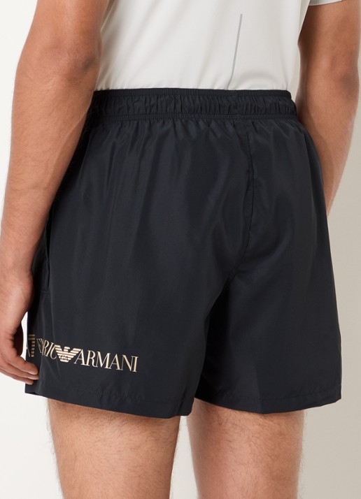 Armani Zwemshorts met logo en koordsluiting - achterkant 2 zwart
