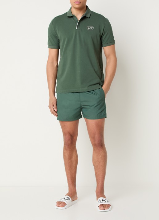 Armani Zwemshorts met logo en steekzakken - voorkant 3 olijfgroen