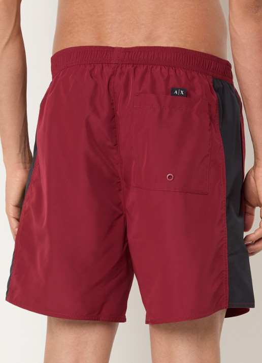 Armani Zwemshorts met logoborduring - achterkant 3 donkerrood
