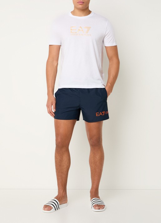 Armani Zwemshorts met logoprint  - voorkant 3 donkerblauw