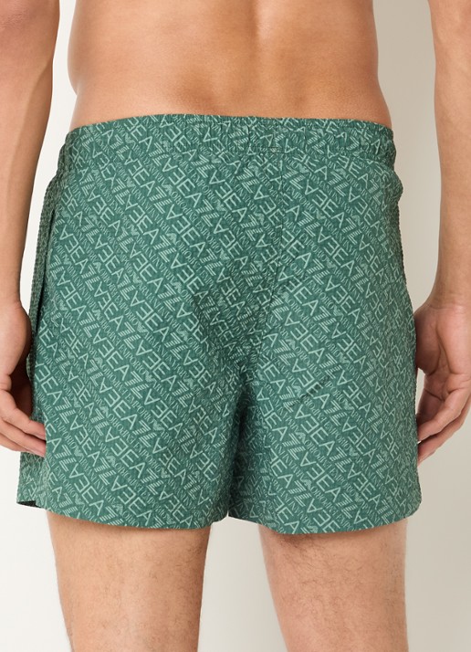 Armani Zwemshorts met logoprint - achterkant 4 donkergroen