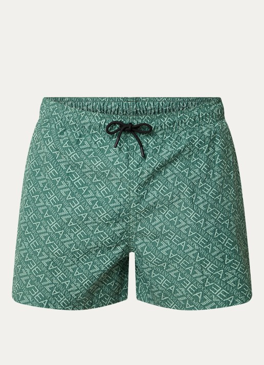 Armani Zwemshorts met logoprint - voorkant donkergroen