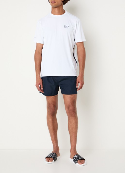 Armani Zwemshorts met logoprint - voorkant 2 donkerblauw