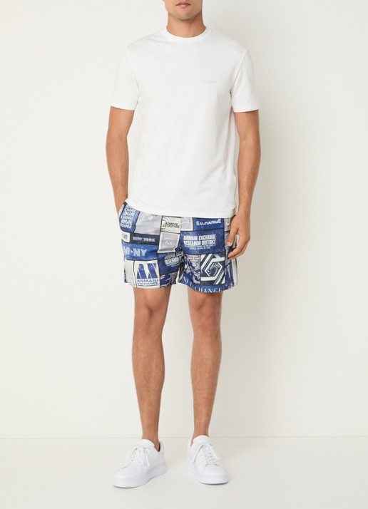 Armani Zwemshorts met print - voorkant 2 blauw