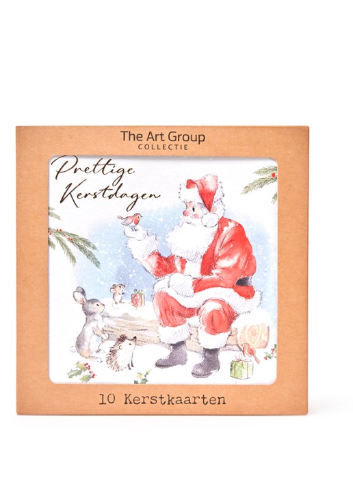Art Group Kerstman - 1 design - kerstkaart met envelop - set van 10