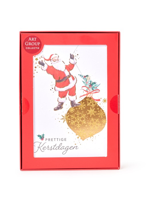 Art Group Kerstman - 1 design - luxe kerstkaart met envelop - set van 8