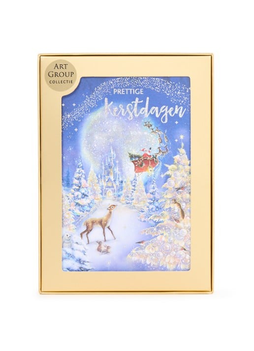 Art Group Magisch kersttafereel - 1 design - luxe kerstkaart met envelop - set van 8