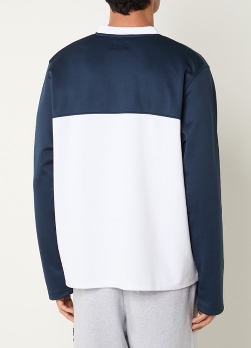 Arte Antwerp Circle sweater met logoprint - achterkant 4 donkerblauw