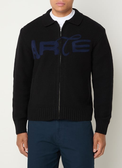 Arte Antwerp Energy grofgebreid vest met logoborduring