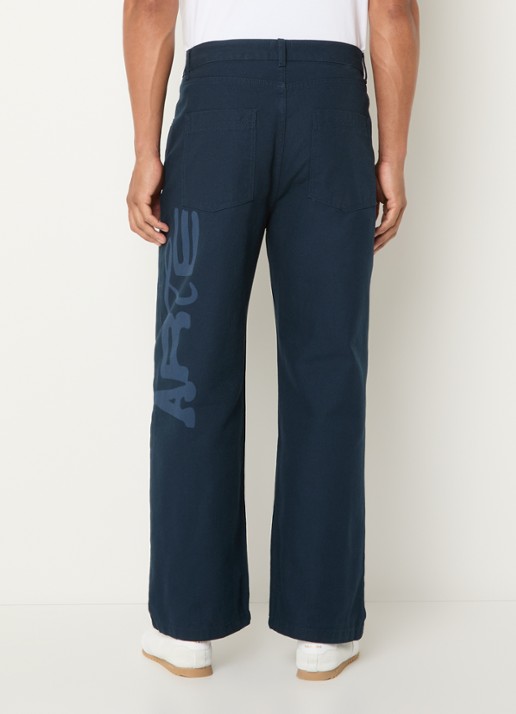 Arte Antwerp Energy loose fit jeans met logo - achterkant 5 donkerblauw