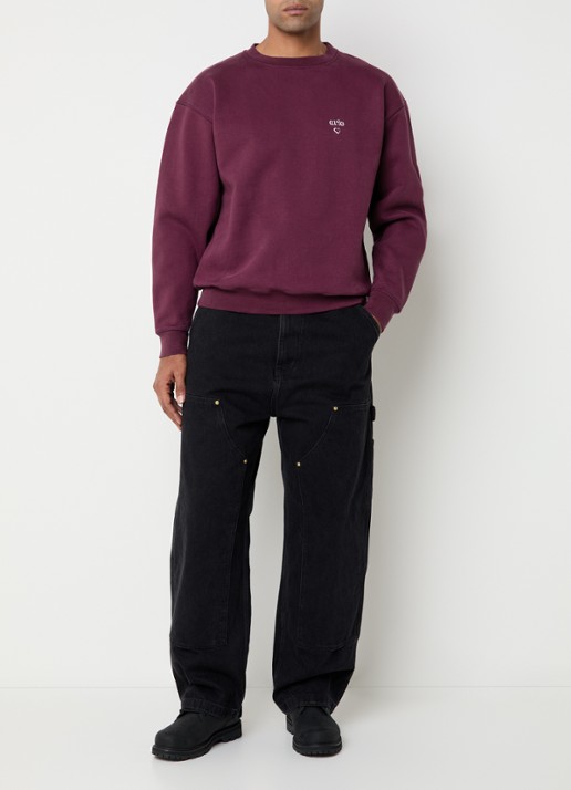 Arte Antwerp Heart sweater met logo - voorkant 4 bordeauxrood