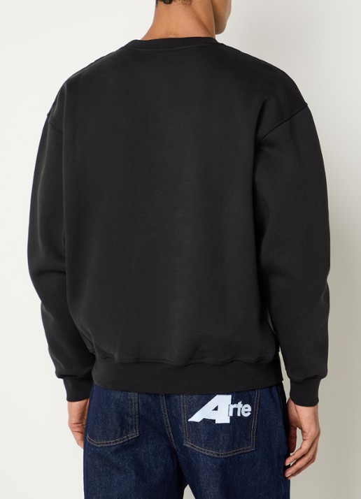 Arte Antwerp Heart sweater met logoborduring - achterkant 4 zwart