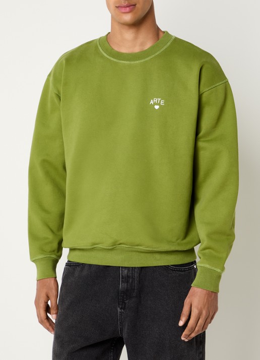 Arte Antwerp Heart sweater met logoborduring