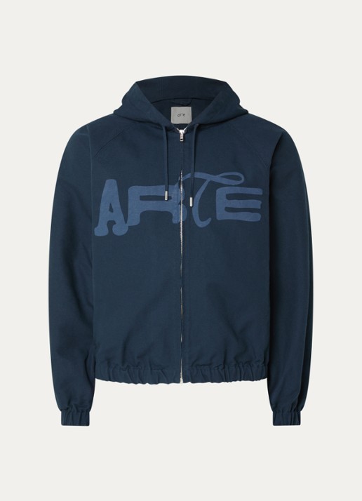 Arte Antwerp Jack met logoprint - voorkant 3 donkerblauw