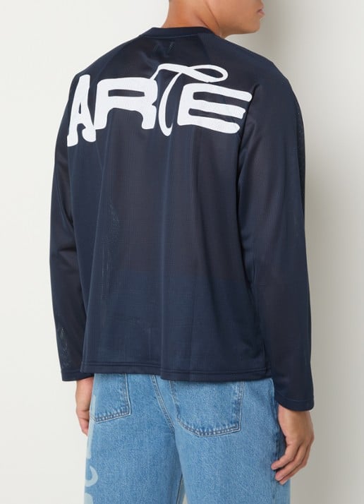 Arte Antwerp Longsleeve met backprint - detail donkerblauw
