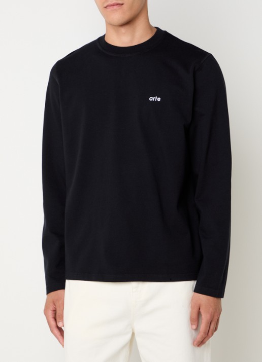 Arte Antwerp Longsleeve met front- en backprint - achterkant 3 zwart