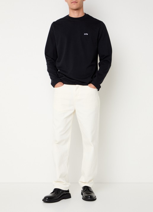 Arte Antwerp Longsleeve met front- en backprint - voorkant 2 zwart