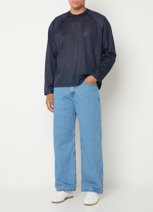 Arte Antwerp Loose fit jeans met lichte wassing - voorkant 5 blauw