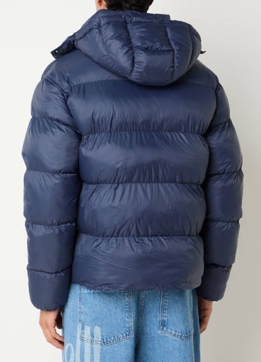 Arte Antwerp Puffer jack met steekzakken - achterkant donkerblauw