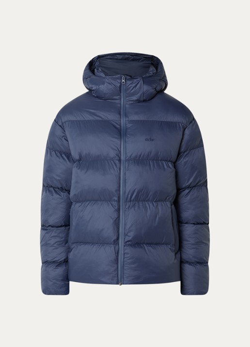 Arte Antwerp Puffer jack met steekzakken - voorkant 2 donkerblauw