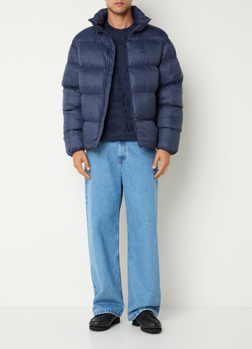 Arte Antwerp Puffer jack met steekzakken - voorkant 3 donkerblauw