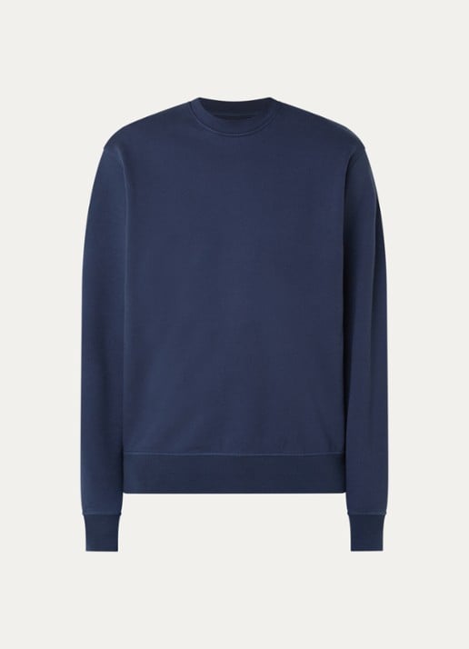 Arte Antwerp Receipt sweater met backprint - voorkant 2 donkerblauw