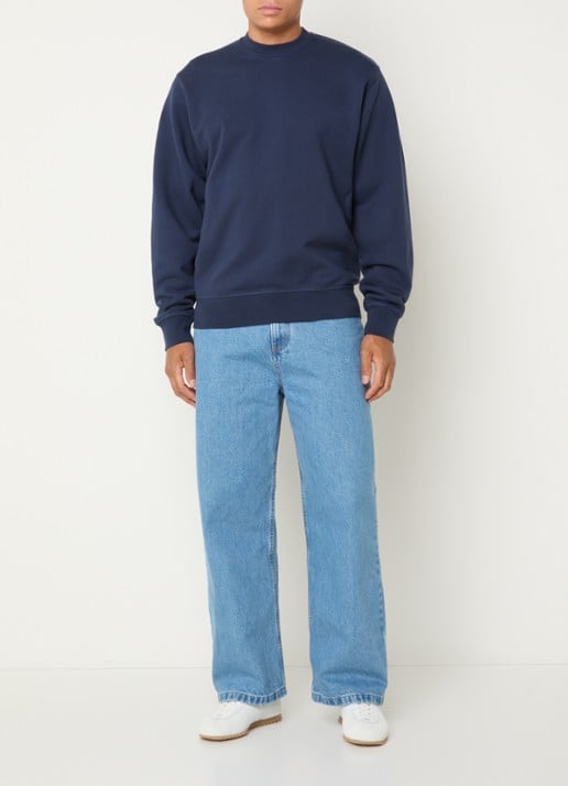 Arte Antwerp Receipt sweater met backprint - voorkant 3 donkerblauw