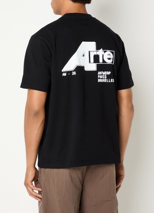 Arte Antwerp Receipt T-shirt met logo- en backprint