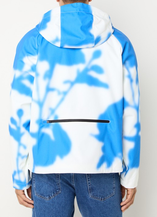 Arte Antwerp Softshell jack met capuchon en print - achterkant 5 blauw