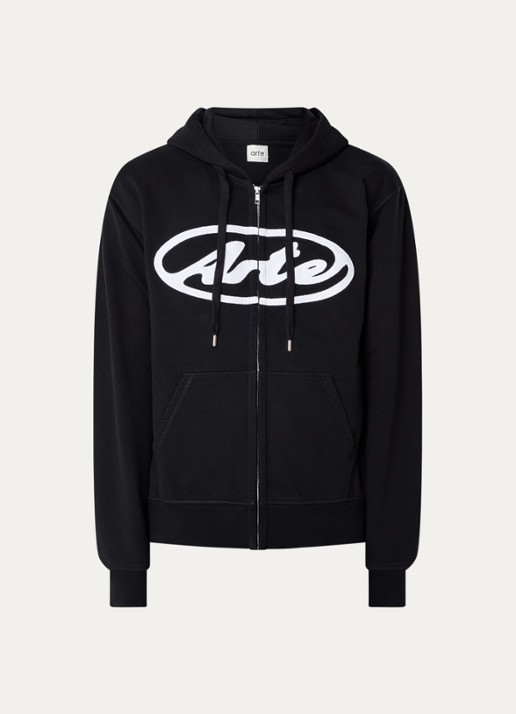 Arte Antwerp Sweatvest met capuchon en steekzakken