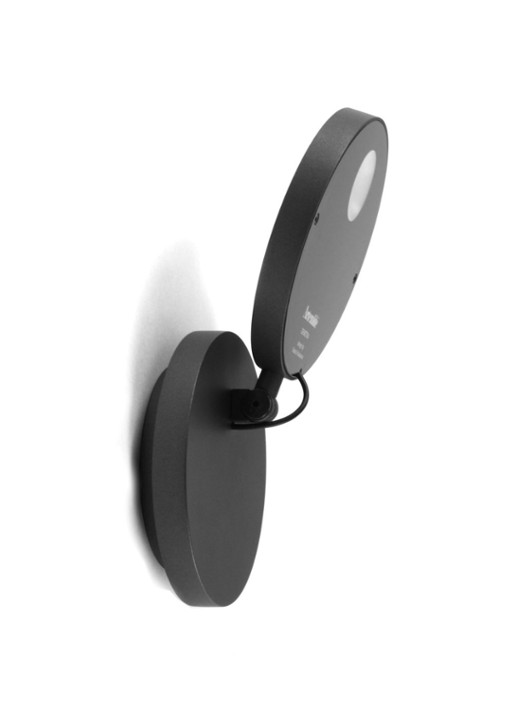 Artemide Demetra Faretto wandlamp LED met schakelaar - voorkant grijs