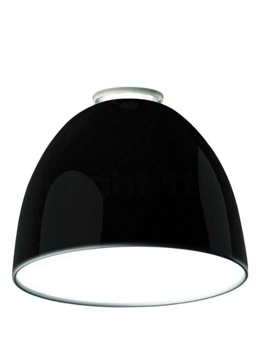 Artemide Nur mini gloss hanglamp 28 x Ø36 cm - voorkant zwart