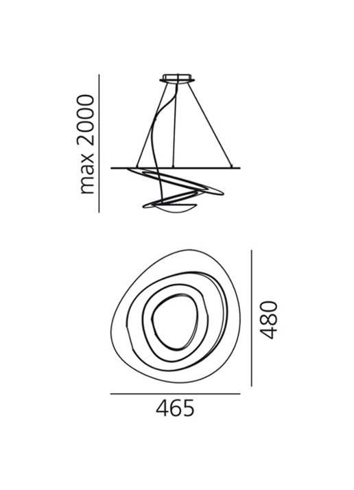 Artemide Pirce Micro Sospensione hanglamp LED - detail 7 wit