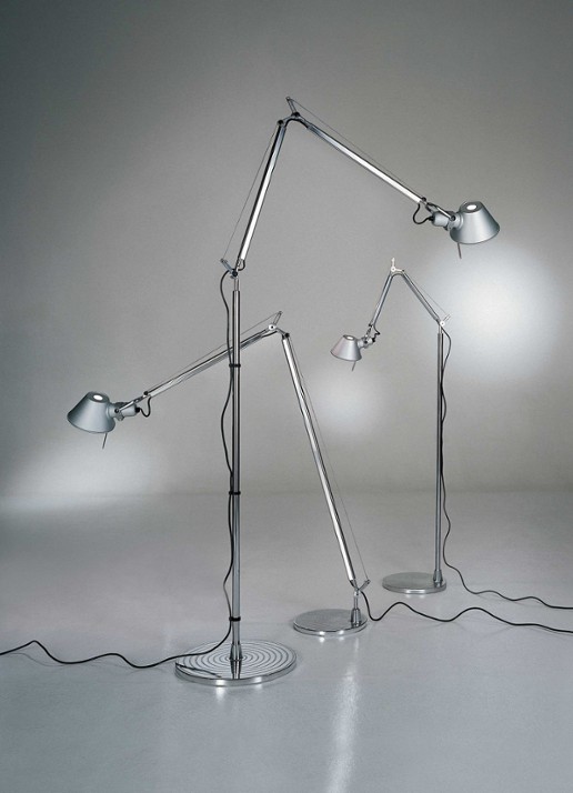 Artemide Tolomeo Micro Terra vloerlamp 172 x Ø23 cm - voorkant 2 zilver