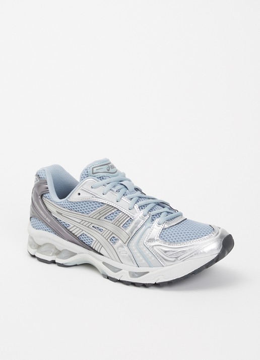 ASICS Gel-Kayano 14 sneaker met mesh details - voorkant 2 blauwgrijs