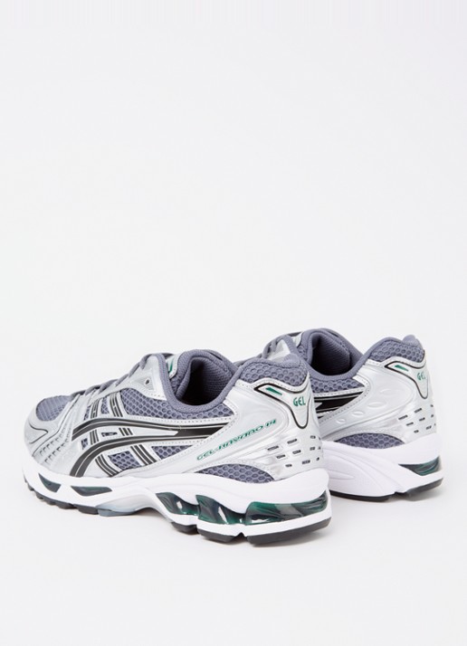 ASICS Gel-Kayano 14 sneaker met metallic details - achterkant 4 donkergrijs
