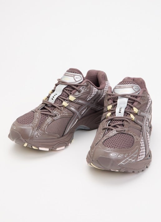 ASICS Gel-Nimbus 10.1 sneaker van mesh met metallic details - detail bruin
