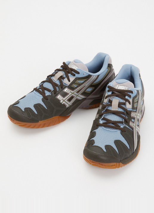 ASICS Gel-Resolution 5 sneaker van mesh met metallic details - detail donkerbruin