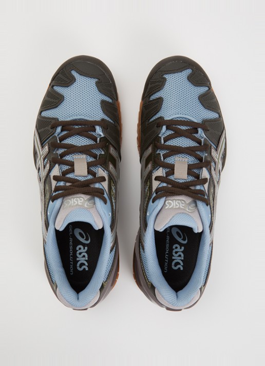 ASICS Gel-Resolution 5 sneaker van mesh met metallic details - detail 2 donkerbruin